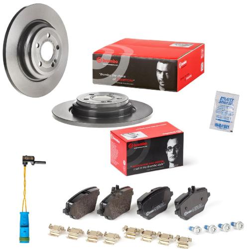 BREMBO Bremsscheibe 08.D983.11 + Bremsbelagsatz, Scheibenbremse P 50 162 + Warnkontakt, Bremsbelagverschleiß A 00 353 Bild BREMBO Bremsscheibe 08.D983.11 + Bremsbelagsatz, Scheibenbremse P 50 162 + Warnkontakt, Bremsbelagverschleiß A 00 353