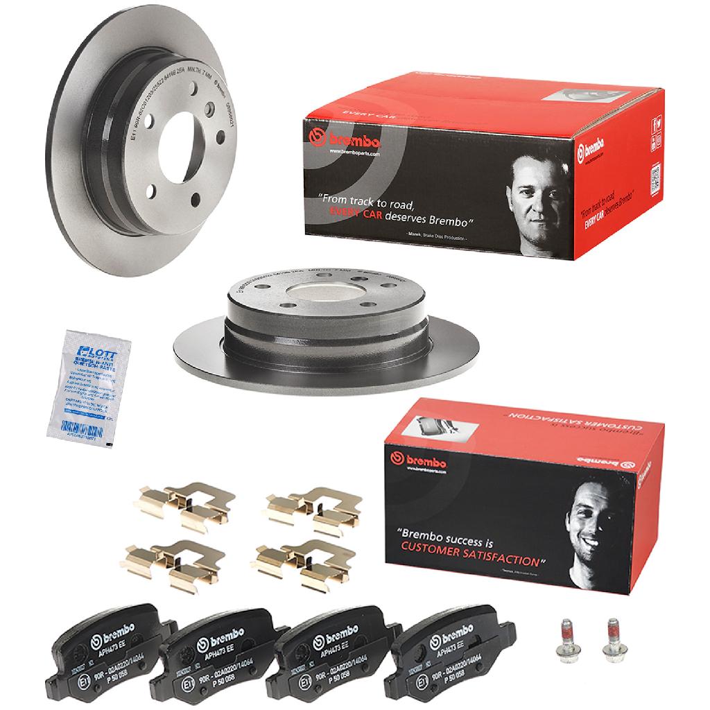 BREMBO Bremsscheibe 08.9580.21 + Bremsbelagsatz, Scheibenbremse P 50 058