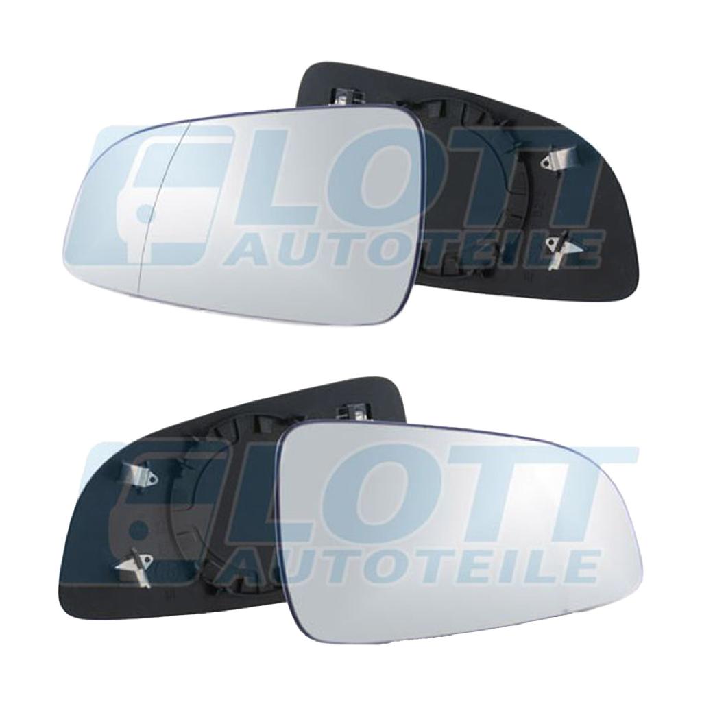 JOHNS Spiegelglas, Außenspiegel 55 09 38-81 + Spiegelglas, Außenspiegel 55 09 37-81