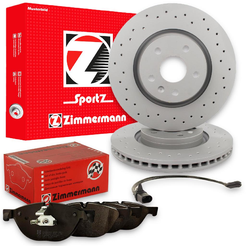 ZIMMERMANN Bremsscheibe 150.1289.52 + Bremsbelagsatz, Scheibenbremse 21934.170.2