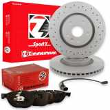 ZIMMERMANN Bremsscheibe 150.1289.52 + Bremsbelagsatz, Scheibenbremse 21934.170.2