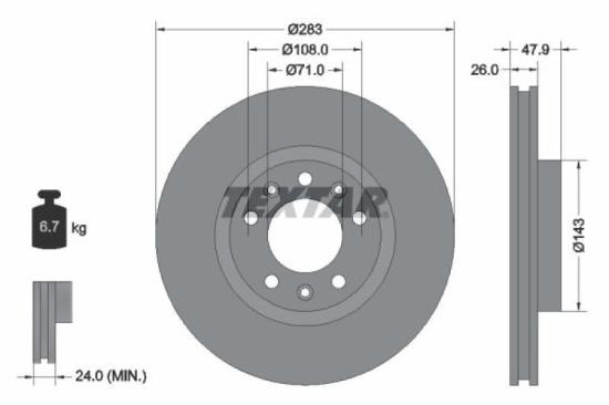 TEXTAR Bremsbelagsatz, Scheibenbremse 2589501 + Bremsbelagsatz, Scheibenbremse 2583901 + Bremsscheibe 92267903 + Bremsscheibe 92268003 Bild TEXTAR Bremsbelagsatz, Scheibenbremse 2589501 + Bremsbelagsatz, Scheibenbremse 2583901 + Bremsscheibe 92267903 + Bremsscheibe 92268003
