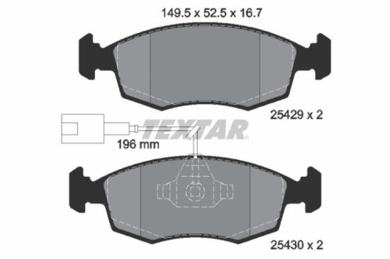 TEXTAR Bremsscheibe 92145703 + Bremsbelagsatz, Scheibenbremse 2542901 Bild TEXTAR Bremsscheibe 92145703 + Bremsbelagsatz, Scheibenbremse 2542901