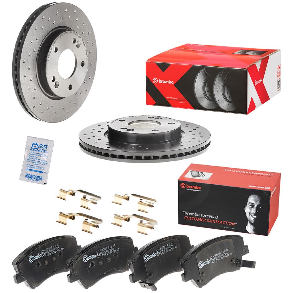 BREMBO Bremsscheibe 09.C249.1X + Bremsbelagsatz, Scheibenbremse P 30 107