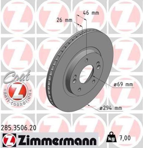 ZIMMERMANN Bremsbelagsatz, Scheibenbremse 23569.170.1 + Bremsscheibe 285.3506.20 + Bremsbelagsatz, Scheibenbremse 23543.155.1 + Bremsscheibe 285.3512.20 Bild ZIMMERMANN Bremsbelagsatz, Scheibenbremse 23569.170.1 + Bremsscheibe 285.3506.20 + Bremsbelagsatz, Scheibenbremse 23543.155.1 + Bremsscheibe 285.3512.20