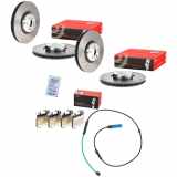 BREMBO Bremsbelagsatz, Scheibenbremse P 06 106 + Bremsscheibe 09.D898.23 + Warnkontakt, Bremsbelagverschleiß A 00 523 + Bremsscheibe 09.D897.23