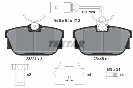 TEXTAR Bremsscheibe 92083903 + Bremsscheibe 92083805 + Bremsbelagsatz, Scheibenbremse 2317602 + Bremsbelagsatz, Scheibenbremse 2322416 Bild TEXTAR Bremsscheibe 92083903 + Bremsscheibe 92083805 + Bremsbelagsatz, Scheibenbremse 2317602 + Bremsbelagsatz, Scheibenbremse 2322416