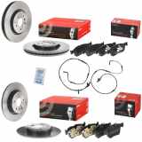 BREMBO Warnkontakt, Bremsbelagverschleiß A 00 525 + Bremsscheibe 08.C208.21 + Warnkontakt, Bremsbelagverschleiß A 00 526 + Bremsscheibe 09.D063.11 + Bremsbelagsatz, Scheibenbremse P 86 029 + Bremsbelagsatz, Scheibenbremse P 36 035