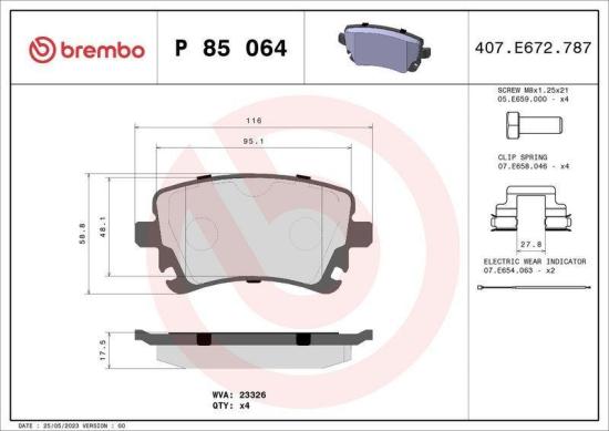 BREMBO Bremsscheibe 09.C137.11 + Bremsbelagsatz, Scheibenbremse P 85 064 Bild BREMBO Bremsscheibe 09.C137.11 + Bremsbelagsatz, Scheibenbremse P 85 064