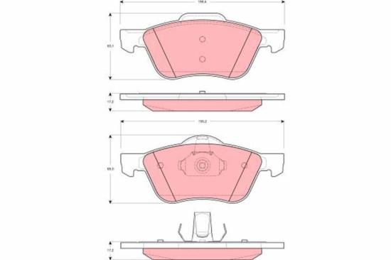 TRW Bremsbelagsatz, Scheibenbremse GDB3272 + Bremsscheibe DF4169 Bild TRW Bremsbelagsatz, Scheibenbremse GDB3272 + Bremsscheibe DF4169