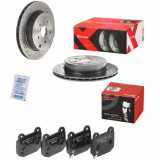 BREMBO Bremsscheibe 09.A198.1X + Bremsbelagsatz, Scheibenbremse P 56 048