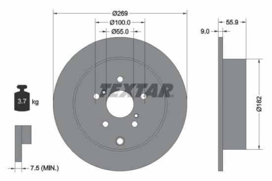 TEXTAR Bremsscheibe 92170403 + Bremsbelagsatz, Scheibenbremse 2390401 + Bremsbelagsatz, Scheibenbremse 2352101 + Bremsscheibe 92179503 Bild TEXTAR Bremsscheibe 92170403 + Bremsbelagsatz, Scheibenbremse 2390401 + Bremsbelagsatz, Scheibenbremse 2352101 + Bremsscheibe 92179503