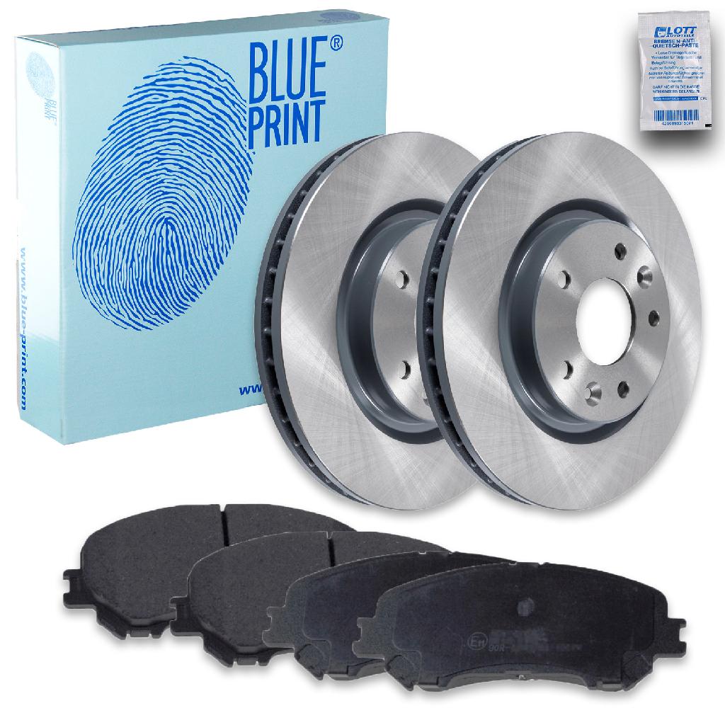 BLUE PRINT Bremsscheibe ADN143176 + Bremsbelagsatz, Scheibenbremse ADN142176