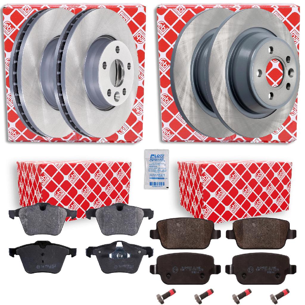 FEBI BILSTEIN Bremsscheibe 28361 + Bremsbelagsatz, Scheibenbremse 16772 + Bremsbelagsatz, Scheibenbremse 16642 + Bremsscheibe 30721