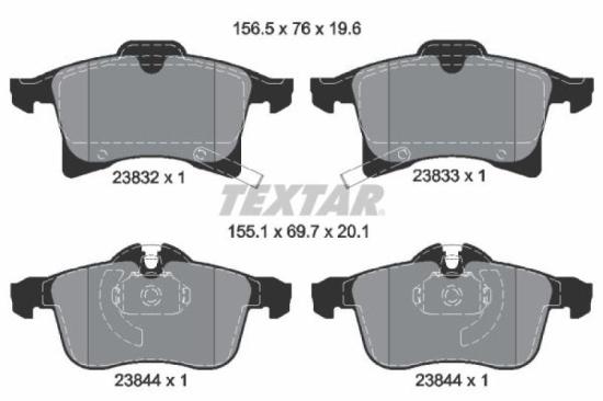 TEXTAR Bremsscheibe 92124603 + Bremsbelagsatz, Scheibenbremse 2383201 Bild TEXTAR Bremsscheibe 92124603 + Bremsbelagsatz, Scheibenbremse 2383201