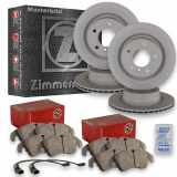 ATE Warnkontakt, Bremsbelagverschleiß 24.8190-0296.2 + Warnkontakt, Bremsbelagverschleiß 24.8190-0286.2 ZIMMERMANN Bremsbelagsatz, Scheibenbremse 24255.200.1 + Bremsbelagsatz, Scheibenbremse 23926.170.1 + Bremsscheibe 150.3467.20 + Bremsscheibe 150.3437.20