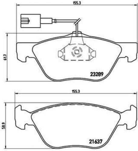 BREMBO Bremsscheibe 09.4939.2X + Bremsbelagsatz, Scheibenbremse P 23 077X Bild BREMBO Bremsscheibe 09.4939.2X + Bremsbelagsatz, Scheibenbremse P 23 077X