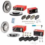 BREMBO Bremsbelagsatz, Scheibenbremse P 50 148 + Bremsbelagsatz, Scheibenbremse P 50 152 + Bremsscheibe 08.D760.11 + Bremsscheibe 09.D770.11 + Warnkontakt, Bremsbelagverschleiß A 00 353
