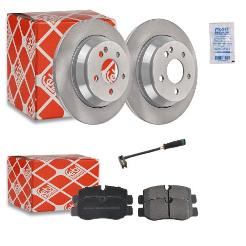 FEBI BILSTEIN Warnkontakt, Bremsbelagverschleiß 29414 + Bremsbelagsatz, Scheibenbremse 16977 + Bremsscheibe 104951 Bild FEBI BILSTEIN Warnkontakt, Bremsbelagverschleiß 29414 + Bremsbelagsatz, Scheibenbremse 16977 + Bremsscheibe 104951