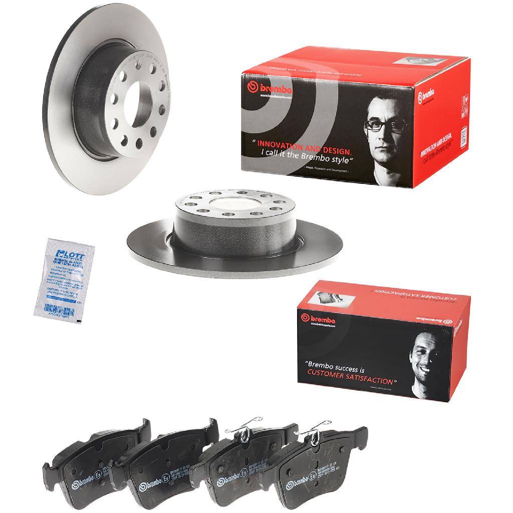 BREMBO Bremsbelagsatz, Scheibenbremse P 85 124 + Bremsscheibe 08.D425.11