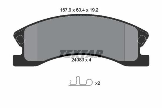 TEXTAR Bremsbelagsatz, Scheibenbremse 2408301 + Bremsscheibe 92113600 Bild TEXTAR Bremsbelagsatz, Scheibenbremse 2408301 + Bremsscheibe 92113600