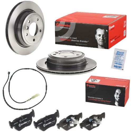 BREMBO Bremsscheibe 09.B338.21 + Bremsbelagsatz, Scheibenbremse P 06 038 + Warnkontakt, Bremsbelagverschleiß A 00 439 Bild BREMBO Bremsscheibe 09.B338.21 + Bremsbelagsatz, Scheibenbremse P 06 038 + Warnkontakt, Bremsbelagverschleiß A 00 439