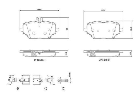 BREMBO Bremsscheibe 08.D983.11 + Bremsbelagsatz, Scheibenbremse P 50 162 + Warnkontakt, Bremsbelagverschleiß A 00 353 Bild BREMBO Bremsscheibe 08.D983.11 + Bremsbelagsatz, Scheibenbremse P 50 162 + Warnkontakt, Bremsbelagverschleiß A 00 353