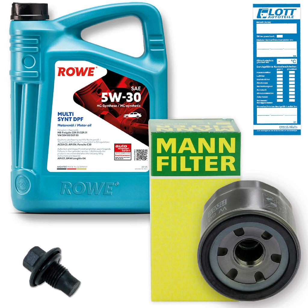 Rowe Inspektionskit Motoröl + Ölfilter + Ablassschraube