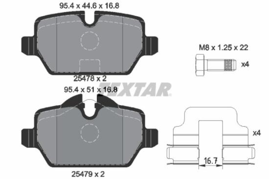 TEXTAR Warnkontakt, Bremsbelagverschleiß 98044700 + Bremsscheibe 92238703 + Bremsbelagsatz, Scheibenbremse 2547801 Bild TEXTAR Warnkontakt, Bremsbelagverschleiß 98044700 + Bremsscheibe 92238703 + Bremsbelagsatz, Scheibenbremse 2547801