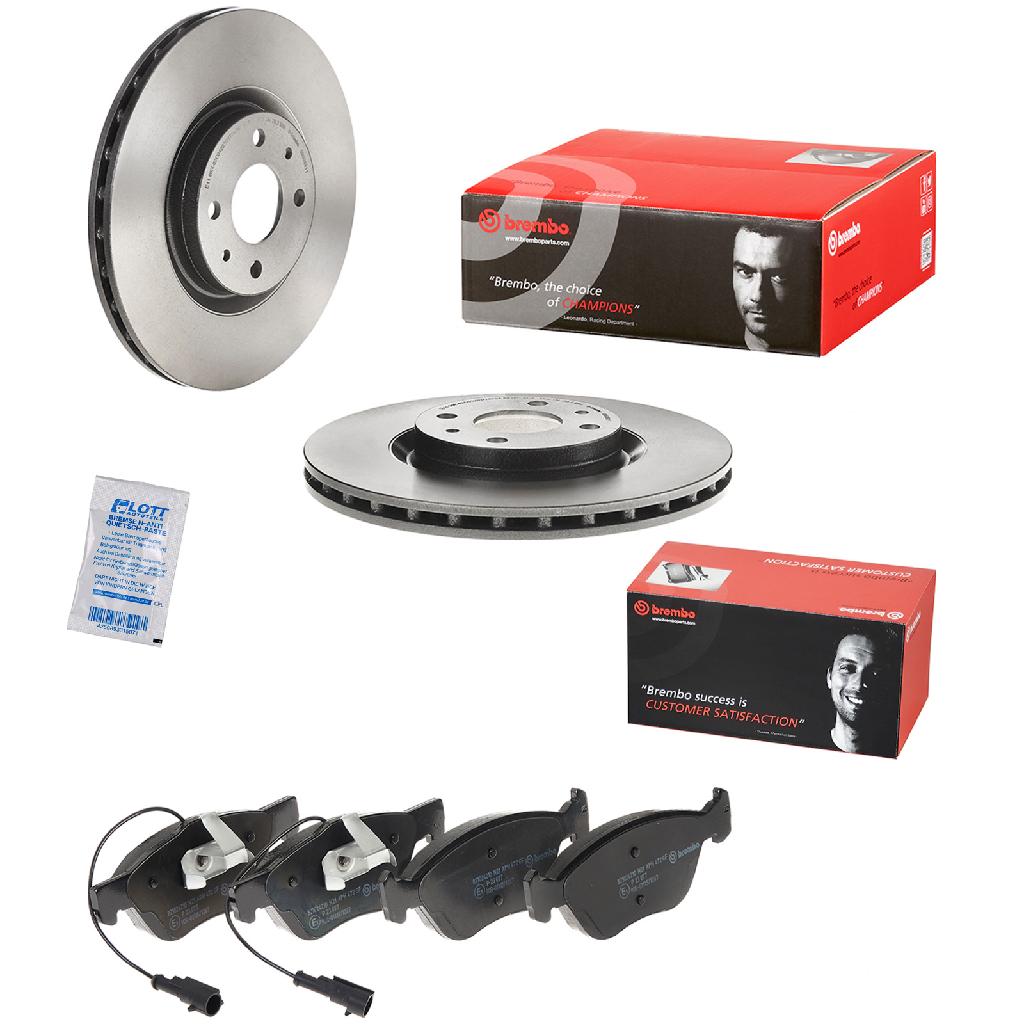 BREMBO Bremsbelagsatz, Scheibenbremse P 23 077 + Bremsscheibe 09.5058.11