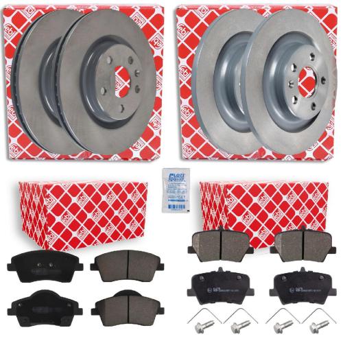 FEBI BILSTEIN Bremsscheibe 106353 + Bremsbelagsatz, Scheibenbremse 180229 + Bremsbelagsatz, Scheibenbremse 16984 + Bremsscheibe 107518 Bild FEBI BILSTEIN Bremsscheibe 106353 + Bremsbelagsatz, Scheibenbremse 180229 + Bremsbelagsatz, Scheibenbremse 16984 + Bremsscheibe 107518