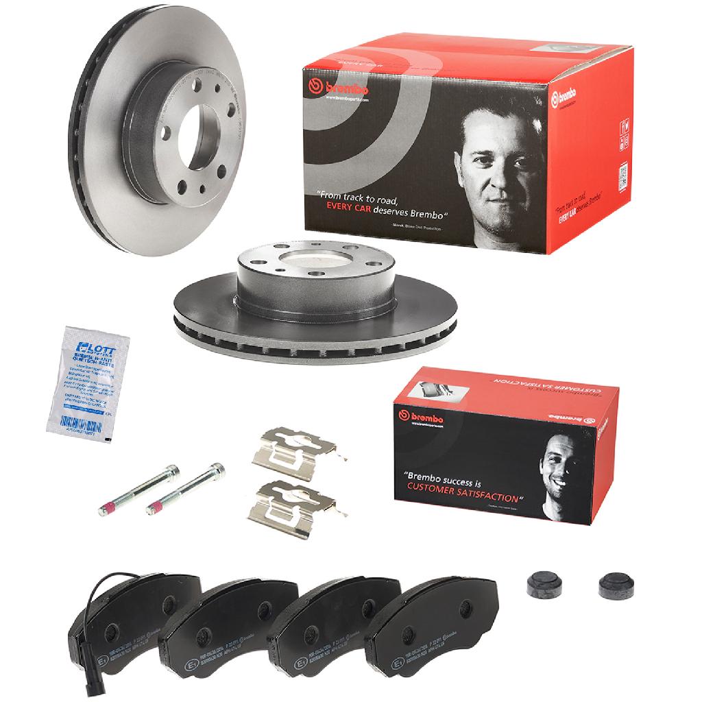 BREMBO Bremsbelagsatz, Scheibenbremse P 23 091 + Bremsscheibe 09.8931.21