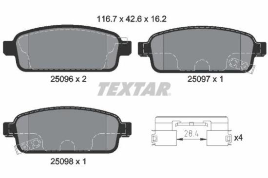 TEXTAR Bremsscheibe 92239803 + Bremsbelagsatz, Scheibenbremse 2509606 Bild TEXTAR Bremsscheibe 92239803 + Bremsbelagsatz, Scheibenbremse 2509606