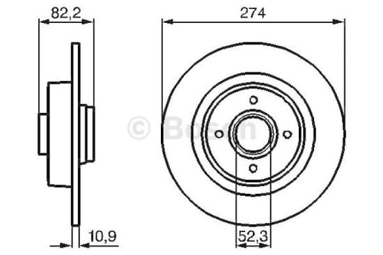 BOSCH Bremsbelagsatz, Scheibenbremse 0 986 494 597 + Bremsscheibe 0 986 479 108 Bild BOSCH Bremsbelagsatz, Scheibenbremse 0 986 494 597 + Bremsscheibe 0 986 479 108