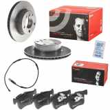 BREMBO Bremsbelagsatz, Scheibenbremse P 06 075 + Bremsscheibe 09.9750.21 + Warnkontakt, Bremsbelagverschleiß A 00 473