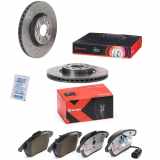 BREMBO Bremsbelagsatz, Scheibenbremse P 85 075X + Bremsscheibe 09.9772.1X