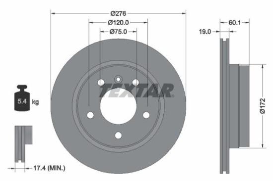 TEXTAR Warnkontakt, Bremsbelagverschleiß 98024000 + Bremsbelagsatz, Scheibenbremse 2193402 + Bremsscheibe 92072403 Bild TEXTAR Warnkontakt, Bremsbelagverschleiß 98024000 + Bremsbelagsatz, Scheibenbremse 2193402 + Bremsscheibe 92072403