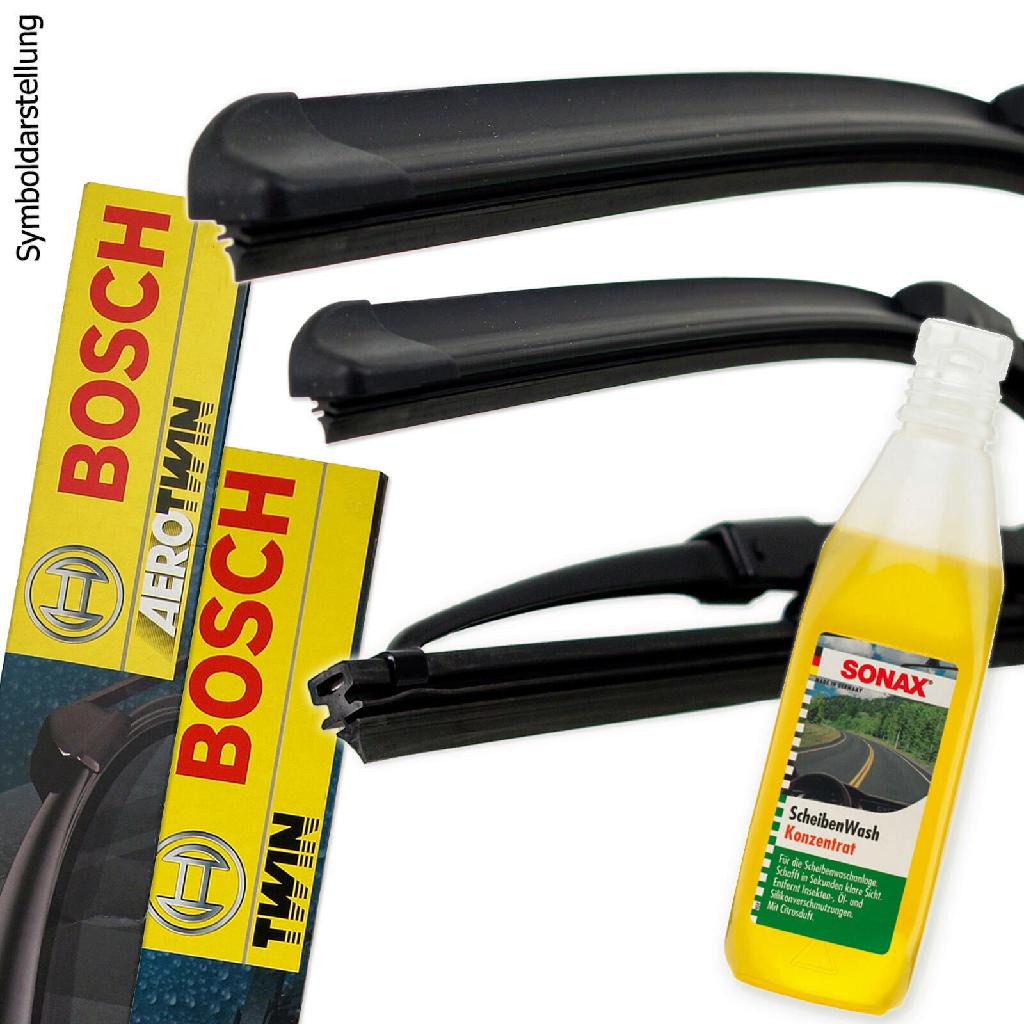 BOSCH Wischblatt 3 397 118 904 + Wischblatt 3 397 011 802 SONAX Reiniger, Scheibenreinigungsanlage 02602000