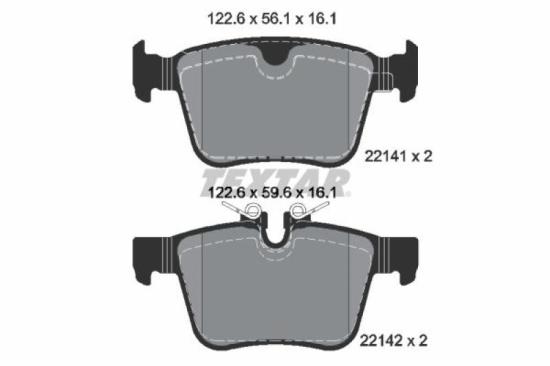 TEXTAR Bremsscheibe 92304503 + Bremsbelagsatz, Scheibenbremse 2214101 Bild TEXTAR Bremsscheibe 92304503 + Bremsbelagsatz, Scheibenbremse 2214101