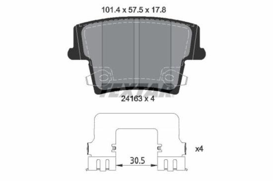 TEXTAR Bremsbelagsatz, Scheibenbremse 2416303 + Bremsscheibe 92177205 Bild TEXTAR Bremsbelagsatz, Scheibenbremse 2416303 + Bremsscheibe 92177205