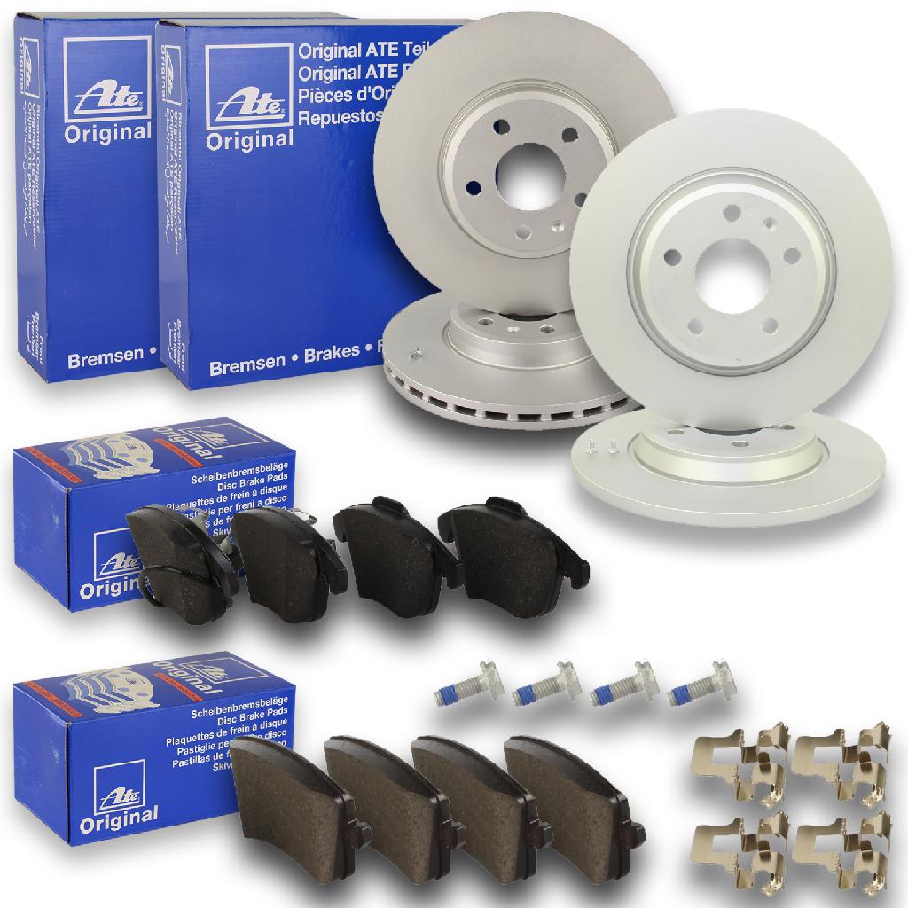 ATE Bremsscheibe 24.0125-0184.1 + Bremsbelagsatz, Scheibenbremse 13.0460-2747.2 + Bremsscheibe 24.0112-0178.1 + Bremsbelagsatz, Scheibenbremse 13.0460-7256.2
