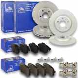 ATE Bremsscheibe 24.0125-0184.1 + Bremsbelagsatz, Scheibenbremse 13.0460-2747.2 + Bremsscheibe 24.0112-0178.1 + Bremsbelagsatz, Scheibenbremse 13.0460-7256.2