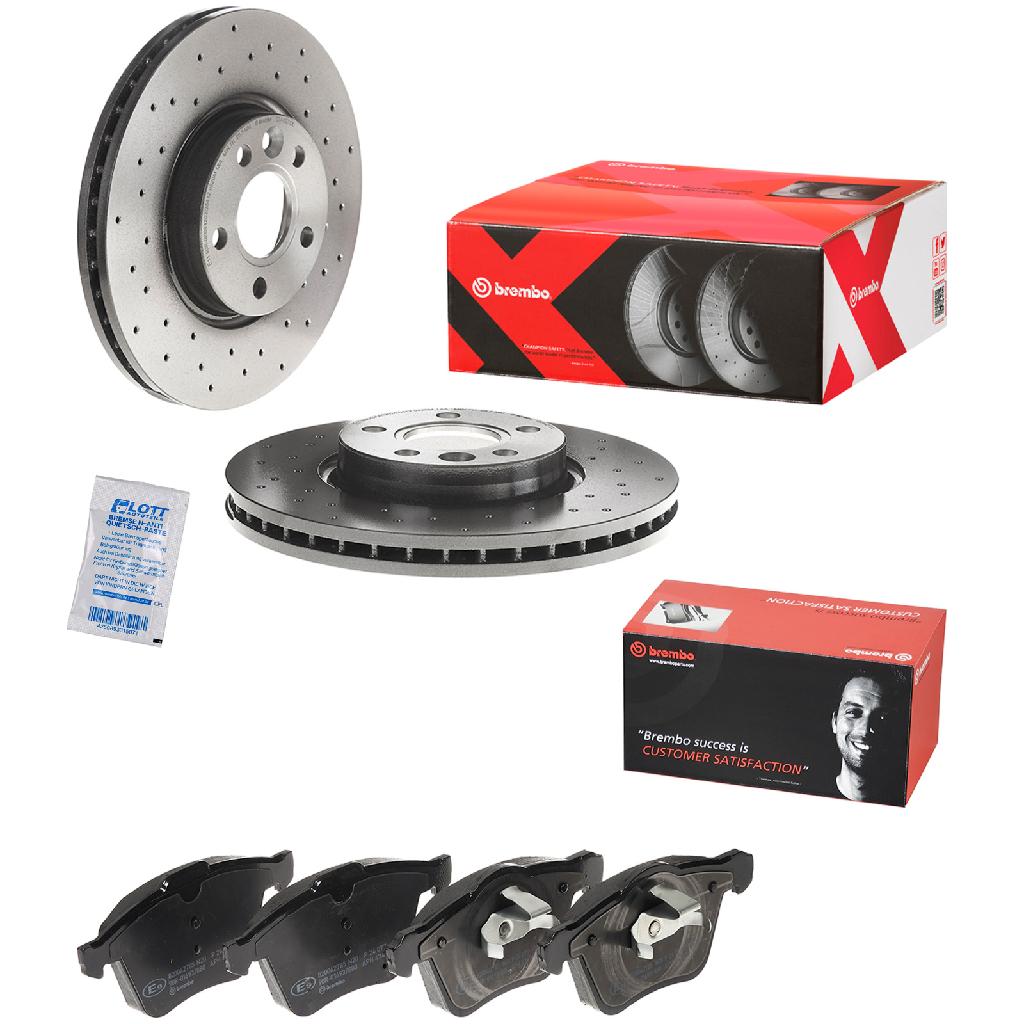 BREMBO Bremsbelagsatz, Scheibenbremse P 24 077 + Bremsscheibe 09.A427.1X