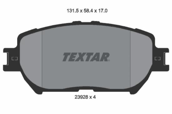 TEXTAR Bremsbelagsatz, Scheibenbremse 2392801 + Bremsscheibe 92135800 Bild TEXTAR Bremsbelagsatz, Scheibenbremse 2392801 + Bremsscheibe 92135800
