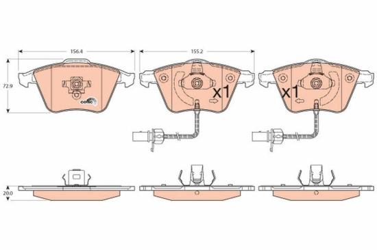 TRW Bremsscheibe DF4258S + Bremsbelagsatz, Scheibenbremse GDB1554 Bild TRW Bremsscheibe DF4258S + Bremsbelagsatz, Scheibenbremse GDB1554