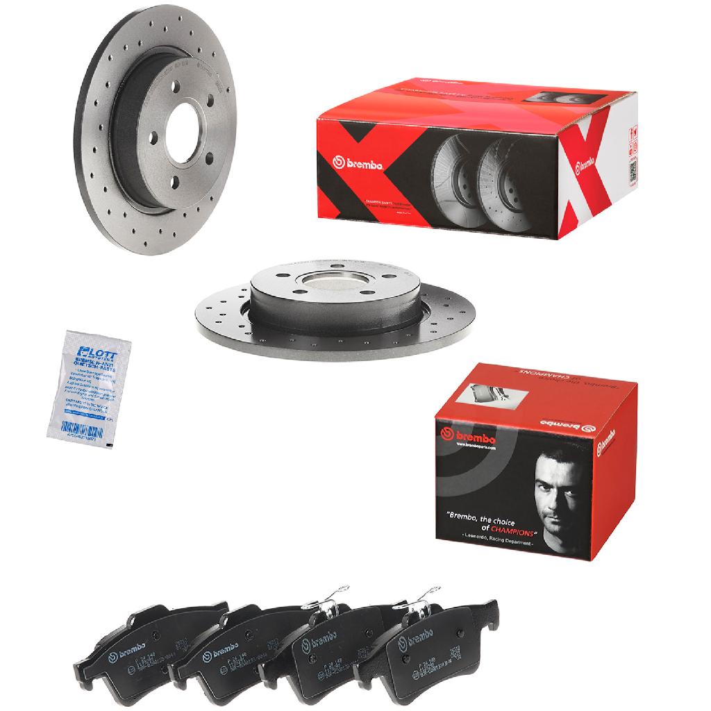 BREMBO Bremsbelagsatz, Scheibenbremse P 24 148 + Bremsscheibe 08.A725.1X