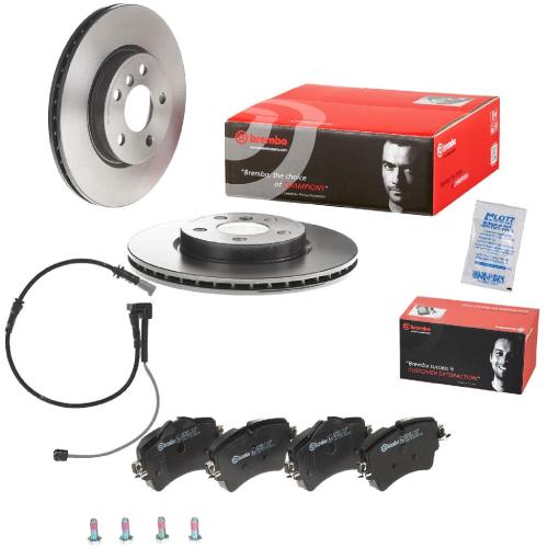 BREMBO Bremsbelagsatz, Scheibenbremse P 06 092 + Warnkontakt, Bremsbelagverschleiß A 00 506 + Bremsscheibe 09.C349.11 Bild BREMBO Bremsbelagsatz, Scheibenbremse P 06 092 + Warnkontakt, Bremsbelagverschleiß A 00 506 + Bremsscheibe 09.C349.11