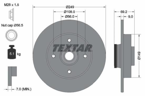 TEXTAR Bremsbelagsatz, Scheibenbremse 2415001 + Bremsbelagsatz, Scheibenbremse 2358901 + Bremsscheibe 92202103 + Bremsscheibe 92133203 Bild TEXTAR Bremsbelagsatz, Scheibenbremse 2415001 + Bremsbelagsatz, Scheibenbremse 2358901 + Bremsscheibe 92202103 + Bremsscheibe 92133203