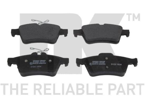 NK Bremsbelagsatz, Scheibenbremse 222562 + Bremsscheibe 204847 Bild NK Bremsbelagsatz, Scheibenbremse 222562 + Bremsscheibe 204847