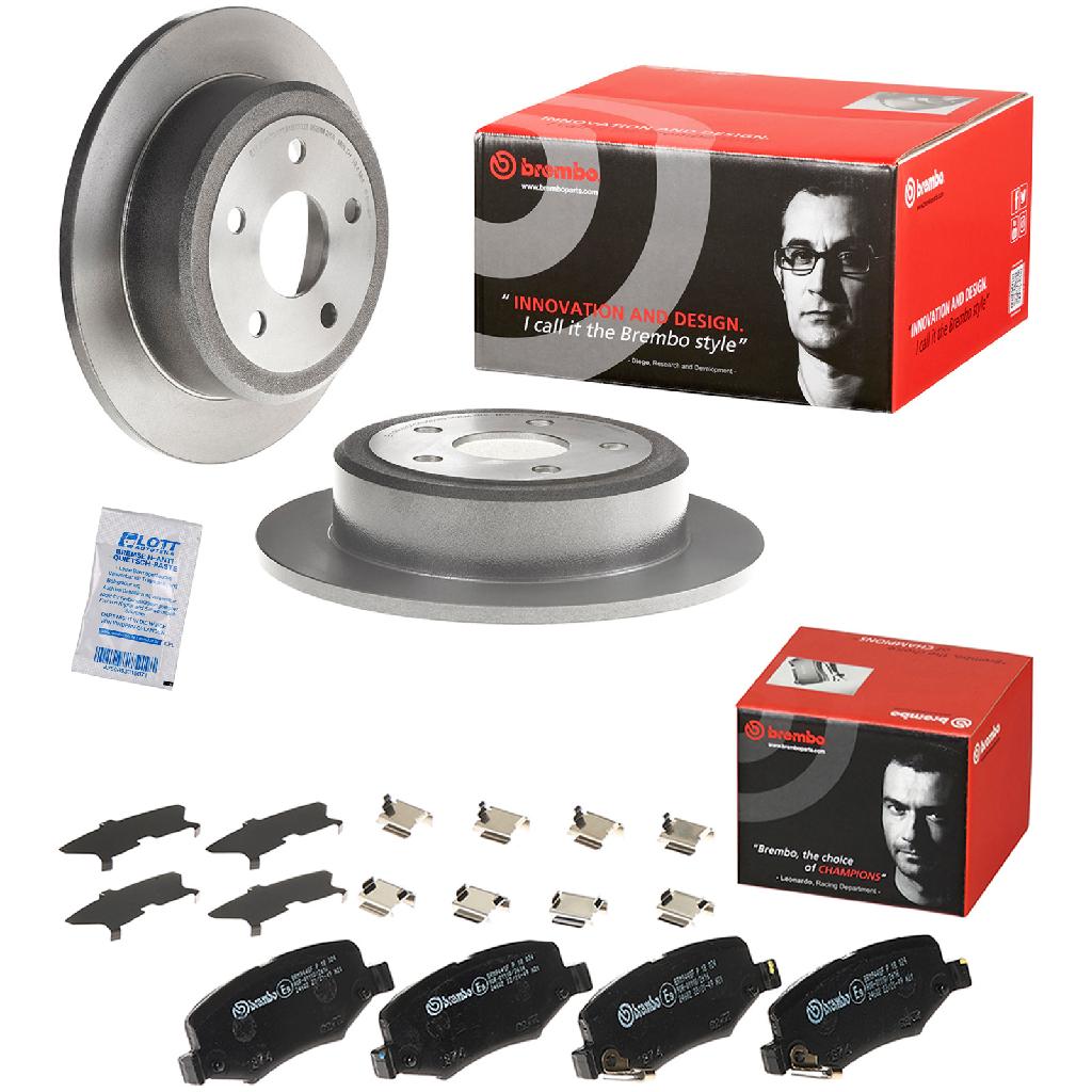 BREMBO Bremsbelagsatz, Scheibenbremse P 18 024 + Bremsscheibe 08.B529.21